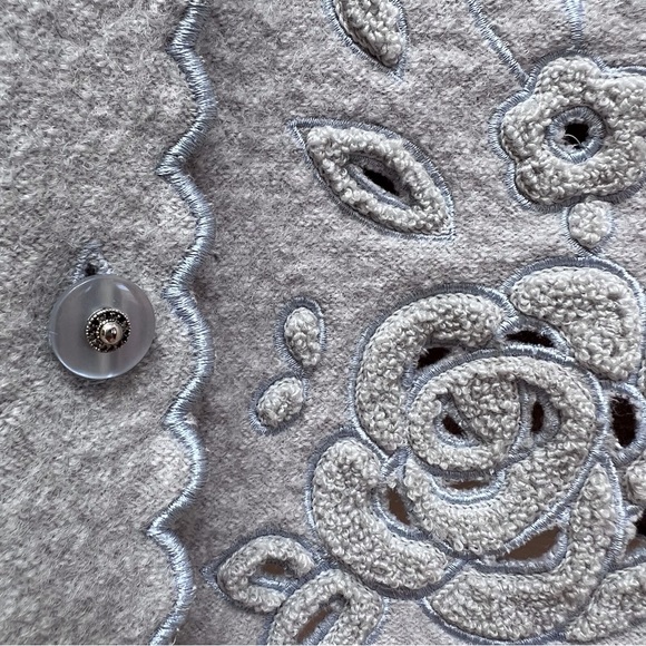 Vintage Koret Embroidered Needlework Cardigan Sweater Floral Twee Boho Lagenlook - Picture 4 of 9